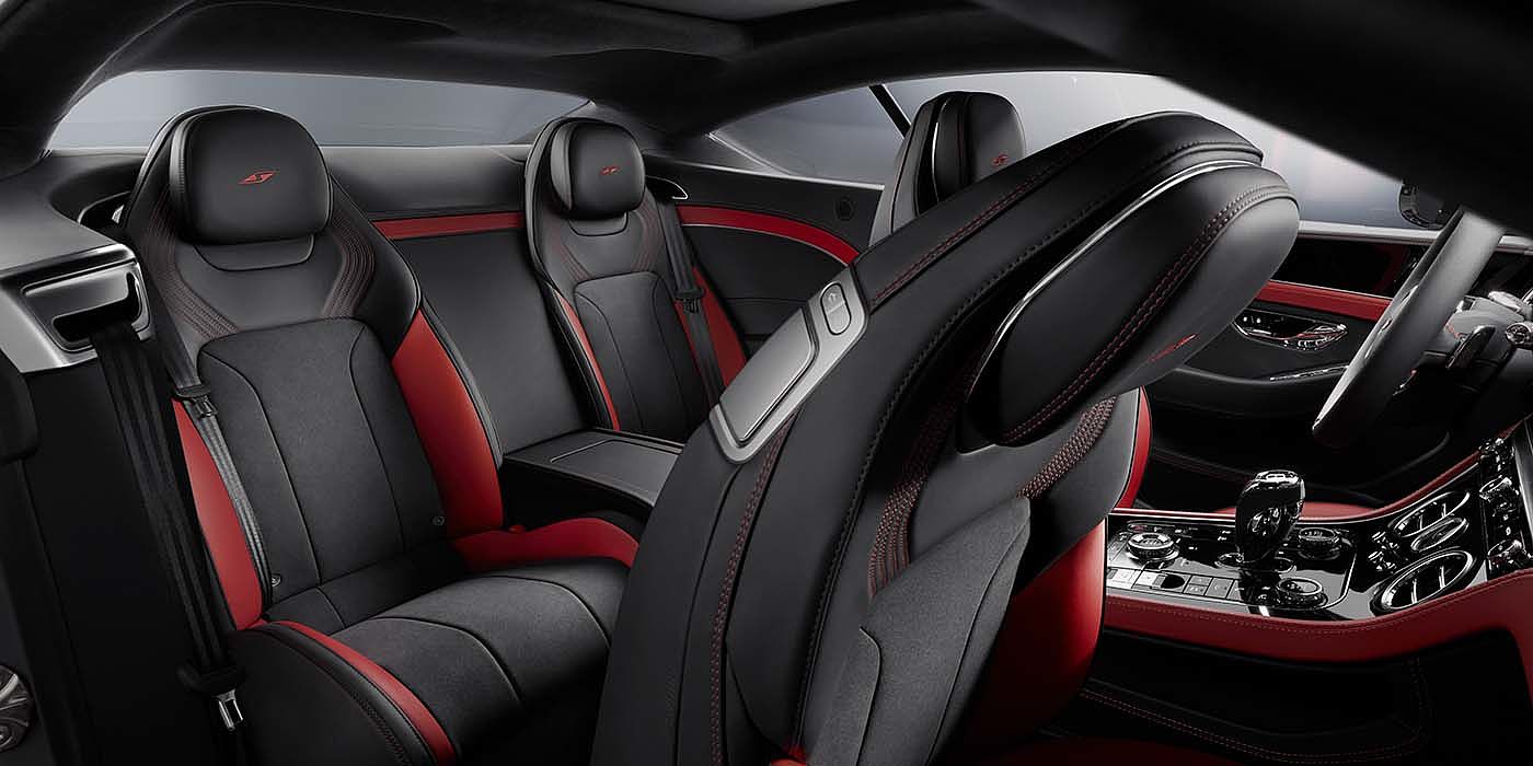 Bentley Johannesburg Bentley Continental GT S coupe in Beluga black and Hotspur red hide with S emblem stitching