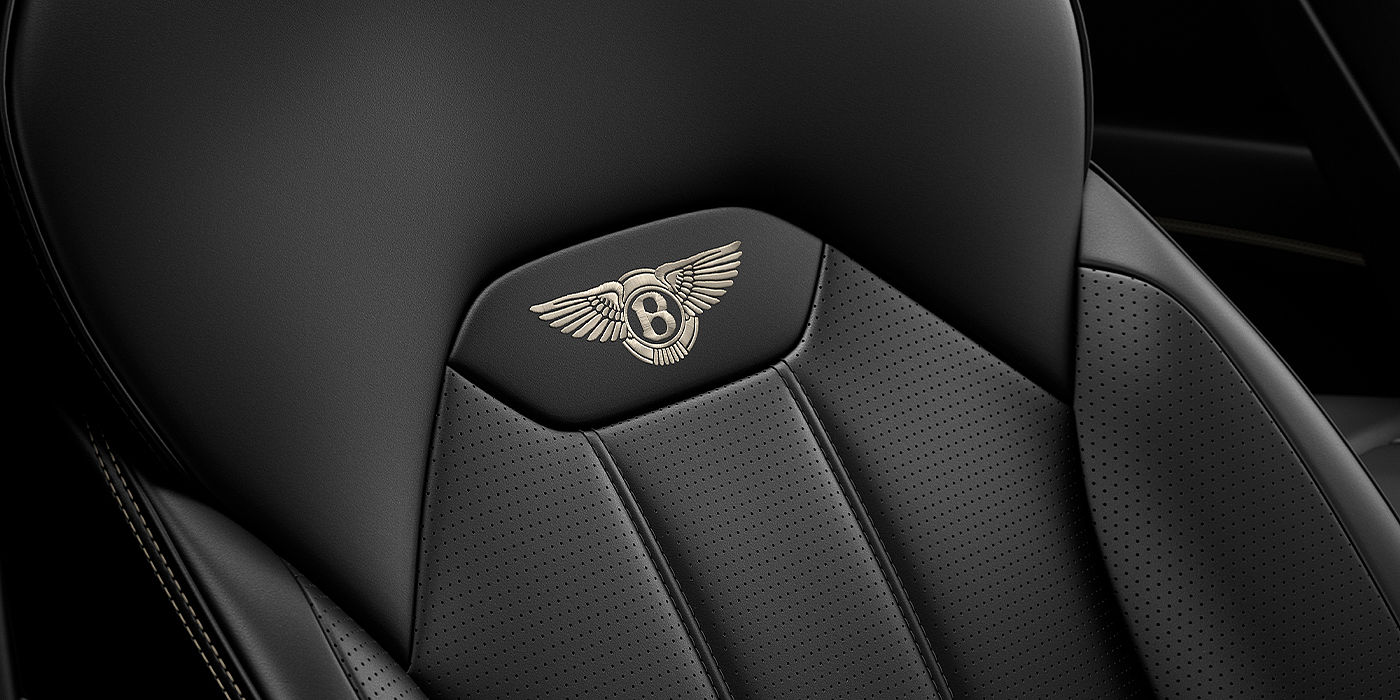 Bentley Johannesburg Bentley Bentayga SUV seat detail in Beluga black hide