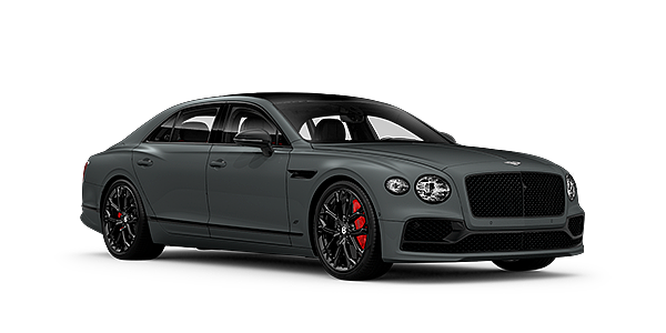 Bentley Johannesburg Bentley Flying Spur S front side angled view in Cambrian Grey coloured exterior. 