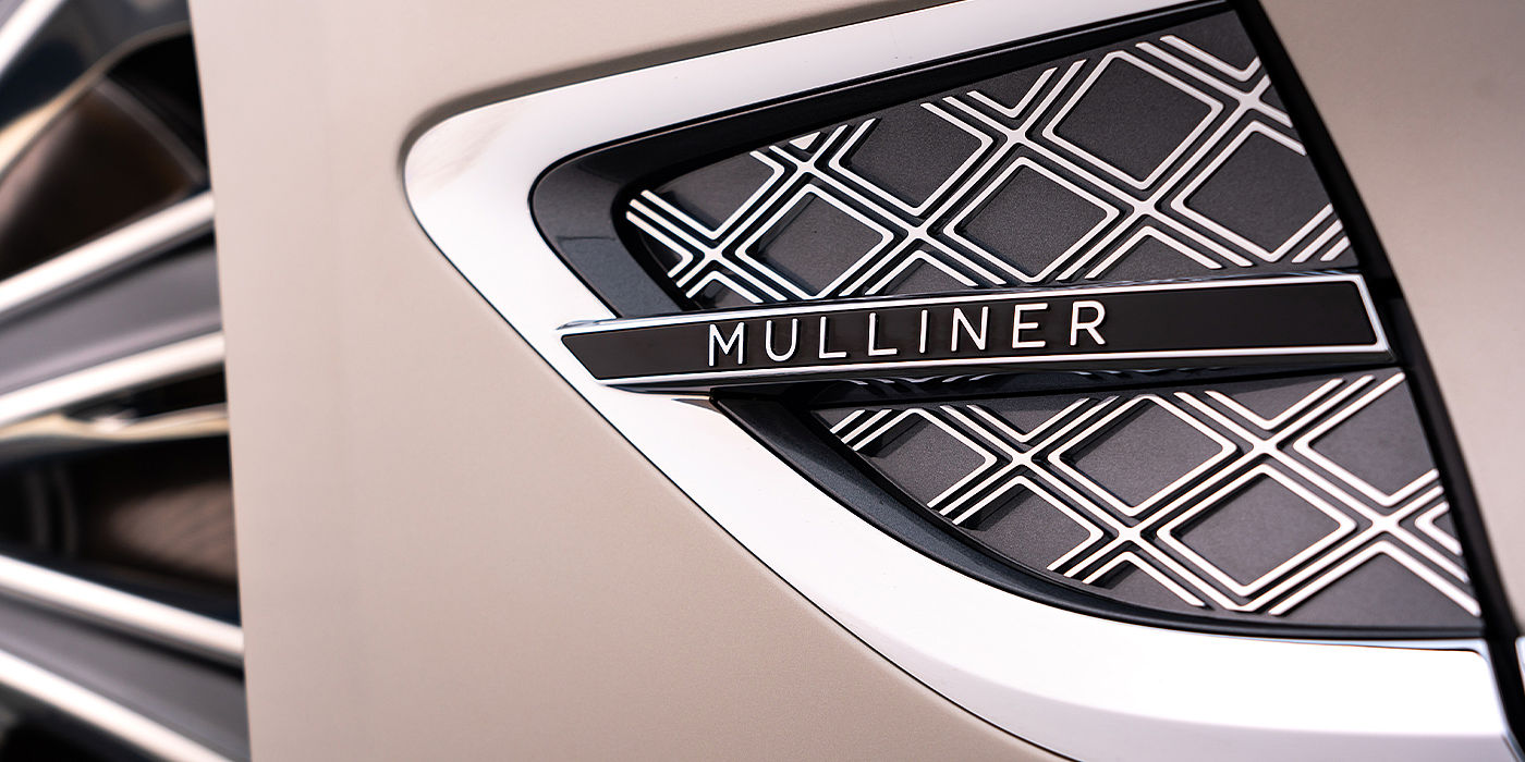 Bentley Johannesburg Bentley Continental GT Mulliner coupe in White Sand paint Mulliner wing vent close up